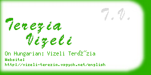 terezia vizeli business card